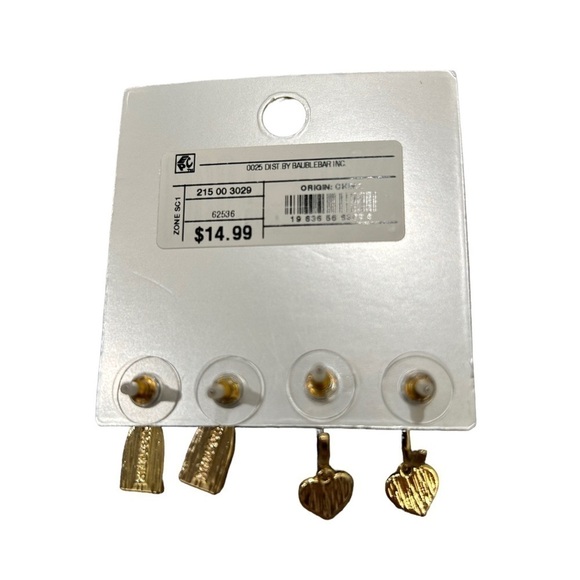 SUGARFIX by Baublebar Yes Way Rose’ Wine and Hearts Earrings, NWT NEW - Picture 5 of 6